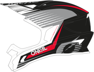 O'NEAL 1SRS Casco STREAM V.21 Negro/Rojo