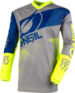 O'NEAL ELEMENT Youth Jersey FACTOR V.20 Gray/Blue/Neon yellow